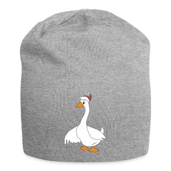 lustige Tiere zu Weihnachten - Jersey-Beanie - Grau meliert - Vorne
