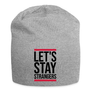 Citation Restons Strangers - Bonnet en jersey - gris chiné - Devant