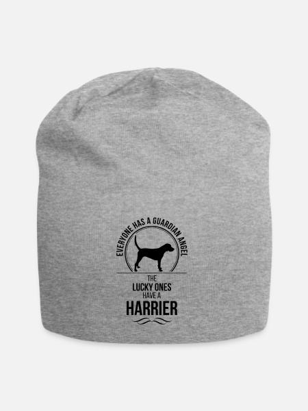 HARRIER Guardian Angel Hunde Spruch Wilsigns - Jersey-Beanie - Grau meliert