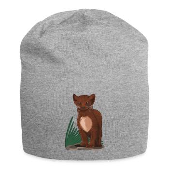 Marder - Jersey-Beanie - Grau meliert - Vorne