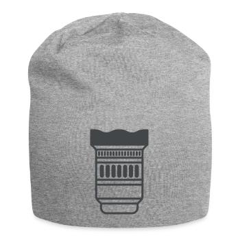 Camera Lens - Jersey Beanie - heather grey - Front