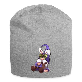 Easter Gnome Who Ate Too Much Chocolate - Jersey Beanie - heather grey - Front