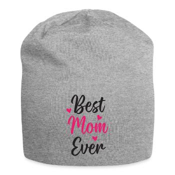Beste Mutter aller Zeiten - Jersey-Beanie - Grau meliert - Vorne