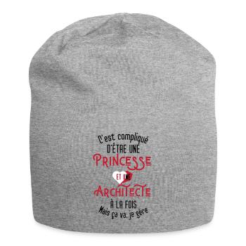 C'est compliqué d'être Une Princesse et Architecte - Bonnet en jersey - gris chiné - Devant