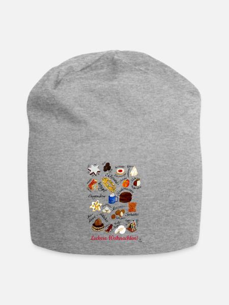 Leckere Weihnachten! - Jersey-Beanie - Grau meliert