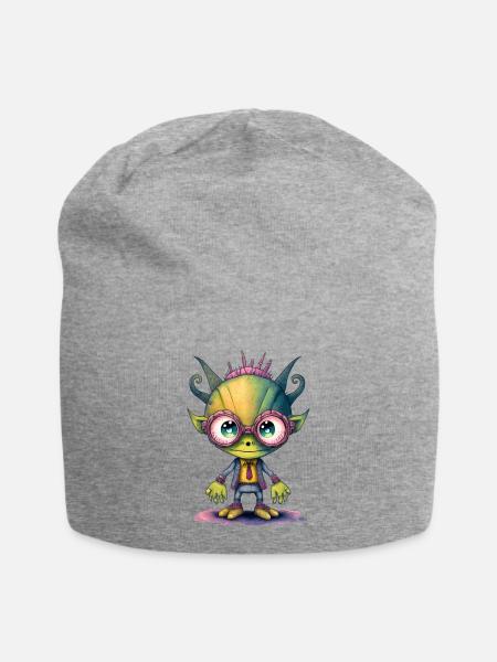 NERDY forever - Nerdy Alien - Jersey-Beanie - Grau meliert
