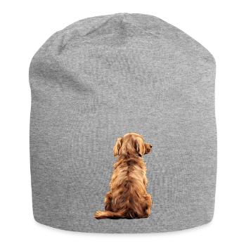 Golden retriever - Bonnet en jersey - gris chiné - Devant