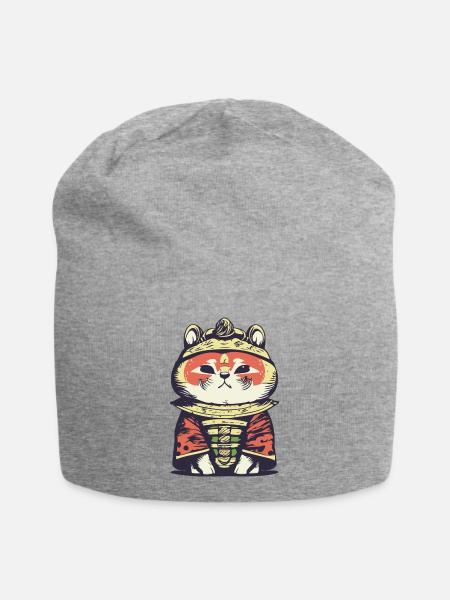 Panda roux samouraï - Bonnet en jersey - gris chiné