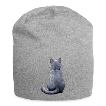 Russisch Blau - Jersey-Beanie - Grau meliert - Vorne