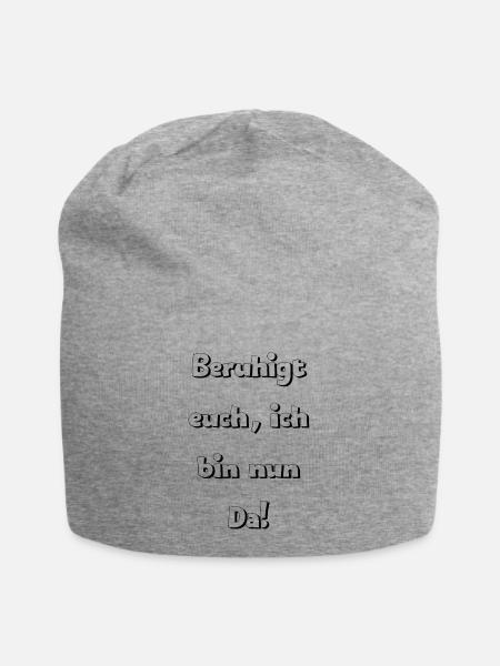 Beruhigt - Jersey-Beanie - Grau meliert