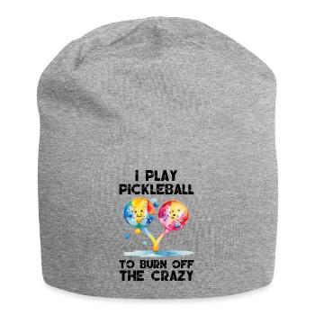 Je joue au pickleball pour brûler les fous - Bonnet en jersey - gris chiné - Devant