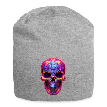 Crâne de néon 2 - Bonnet en jersey - gris chiné - Devant