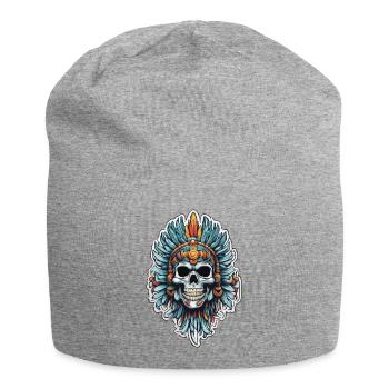 Mayan / Hochkultur / Peru / Maya Kalender / Motiv - Jersey-Beanie - Grau meliert - Vorne