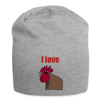 I love… - Jersey-Beanie - Grau meliert - Vorne