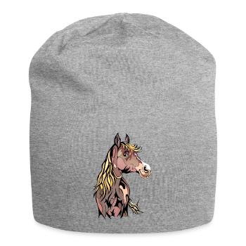 Pintabian Horse - Jersey Beanie - heather grey - Front