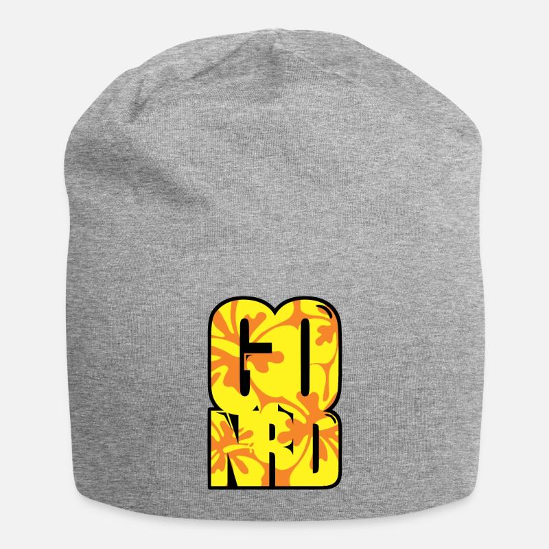GO NRD (Gelb) - Jersey-Beanie - Grau meliert