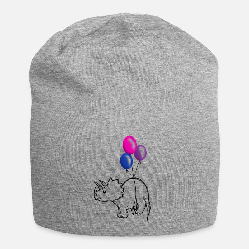 Pridosaurus Dinosaurier Bi - Jersey-Beanie - Grau meliert
