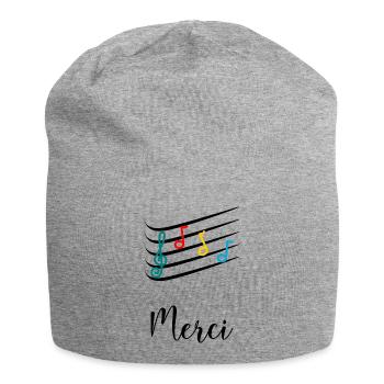 MAÎTRESSE. MAITRE. MERCI. MERCI MAÎTRESSE - Bonnet en jersey - gris chiné - Devant