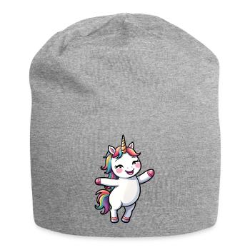 Enfants Mignon Dessin Animé Licorne - Bonnet en jersey - gris chiné - Devant