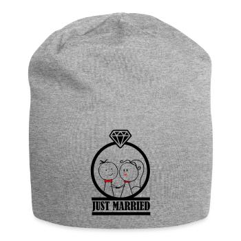 married couple just married 001 - Jersey Beanie - heather grey - Front