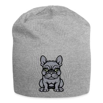Bulldogg Chien Bande dessinée - Bonnet en jersey - gris chiné - Devant