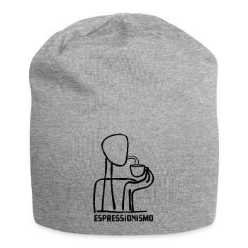 Espressionismo - Espresso - Kaffee trinken - Jersey-Beanie - Grau meliert - Vorne