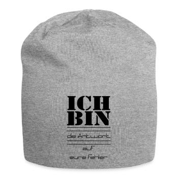 ICH BIN die Antwort auf eure Fehler - Jersey-Beanie - Grau meliert - Vorne