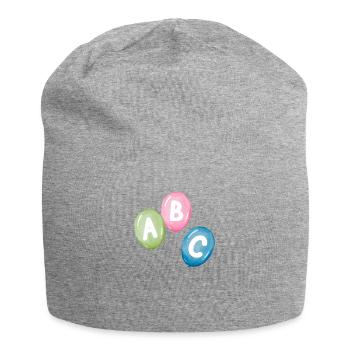 Balloons with ABC letters - for the start of school - Jersey Beanie - heather grey - Front