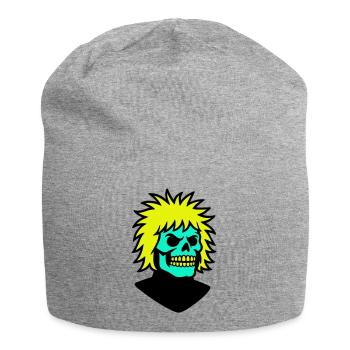 Skullman with a cool hairstyle - Jersey Beanie - heather grey - Front
