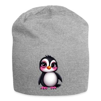 süßer Pinguin :) - Jersey-Beanie - Grau meliert - Vorne
