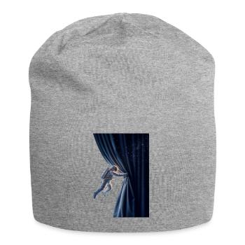 Behind the Universe – The Cosmic Curtain - Jersey Beanie - heather grey - Front