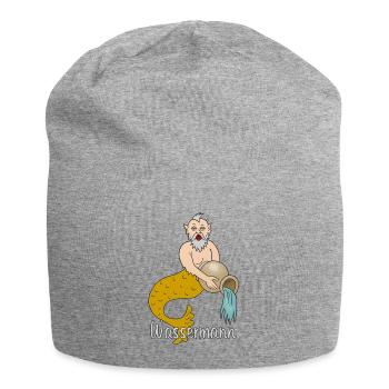 Signe du zodiaque Verseau avec une cruche - Bonnet en jersey - gris chiné - Devant