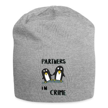 partners in crime - Jersey-Beanie - Grau meliert - Vorne
