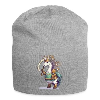 Unicornenkrieger Dudelsack - Jersey-Beanie - Grau meliert - Vorne