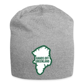 Hands off Greenland! - Greenland / Grønland  - Jersey Beanie - heather grey - Front