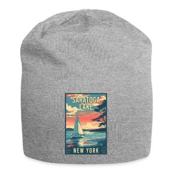 Erkunden Sie den Saratoga Lake im Bundesstaat New York - Jersey-Beanie - Grau meliert - Vorne