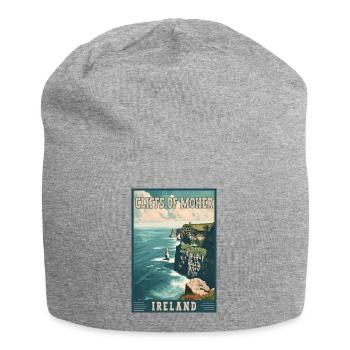 Explorez les falaises de Moher en Irlande - Bonnet en jersey - gris chiné - Devant