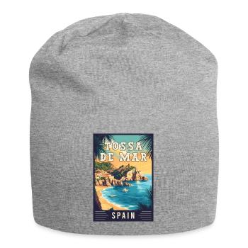 Explore Captivating Tossa de Mar in Spain - Jersey Beanie - heather grey - Front