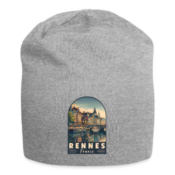 Explorez Rennes en France Charmante ville française - Bonnet en jersey - gris chiné - Devant