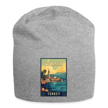 Explore Beauty of Izmir in Turkey - Jersey Beanie - heather grey - Front