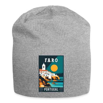 Experience Captivating Faro in Portugal - Jersey Beanie - heather grey - Front