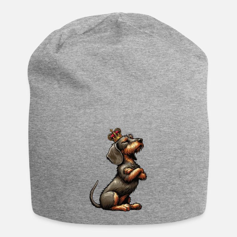 Rauhaardackel Dackel Dackelbesitzer Teckel Tekkel - Jersey-Beanie - Grau meliert