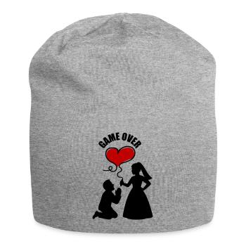 Brautpaar Ehepaar Hochzeit - Jersey-Beanie - Grau meliert - Vorne