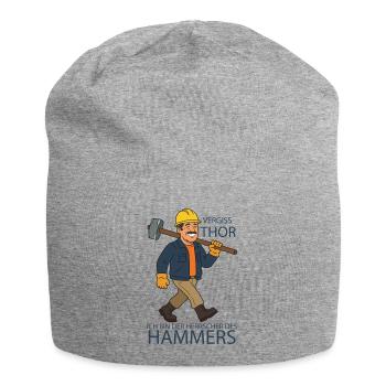 Hammerherrscher: Bauarbeiter Humor - Jersey-Beanie - Grau meliert - Vorne