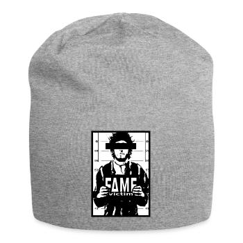Fame Victim Mugshot Shirt – Dark Streetwear - Jersey Beanie - heather grey - Front