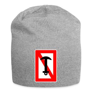 Interdiction d’ancre - navire d’ancre, capitaine de voilier - Bonnet en jersey - gris chiné - Devant