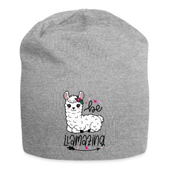 Be Amazing Alpaca Blumenkrone - Jersey-Beanie - Grau meliert - Vorne