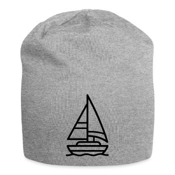Segelschiff - Jersey-Beanie - Grau meliert - Vorne