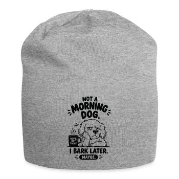 Pas un chien du matin qui dit - Bonnet en jersey - gris chiné - Devant