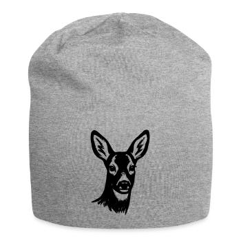 Silhouette de cerfs Forêt Animal Cottagecore Amis de la nature - Bonnet en jersey - gris chiné - Devant